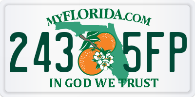 FL license plate 2435FP