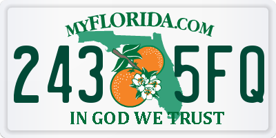 FL license plate 2435FQ