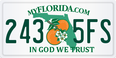 FL license plate 2435FS