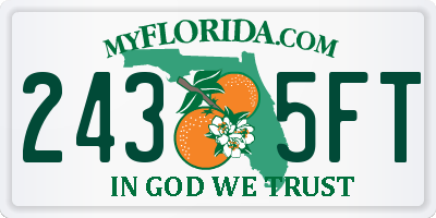 FL license plate 2435FT