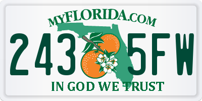 FL license plate 2435FW