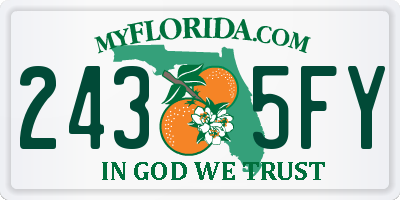 FL license plate 2435FY