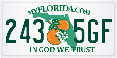 FL license plate 2435GF