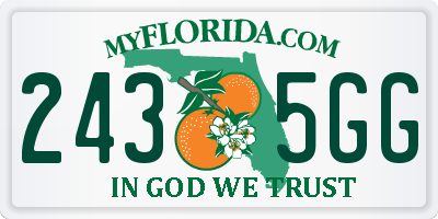 FL license plate 2435GG