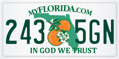FL license plate 2435GN