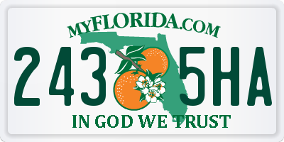 FL license plate 2435HA