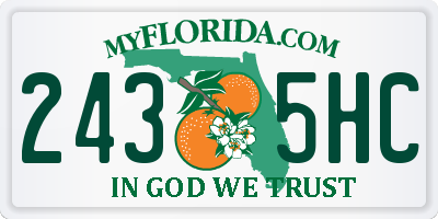 FL license plate 2435HC