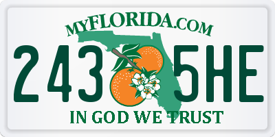 FL license plate 2435HE