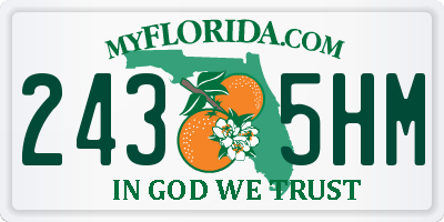 FL license plate 2435HM