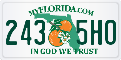 FL license plate 2435HO