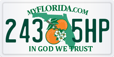 FL license plate 2435HP