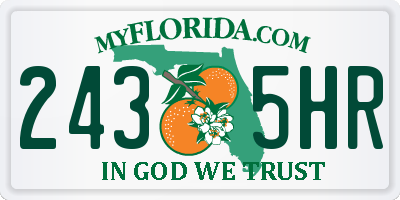 FL license plate 2435HR