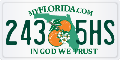 FL license plate 2435HS