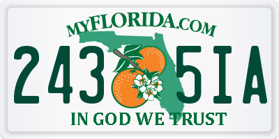 FL license plate 2435IA