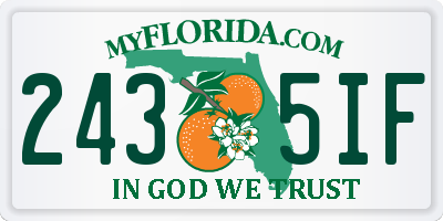 FL license plate 2435IF