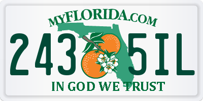 FL license plate 2435IL