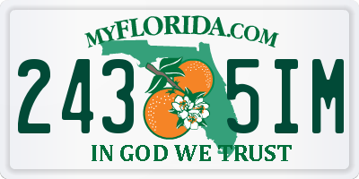 FL license plate 2435IM