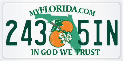 FL license plate 2435IN