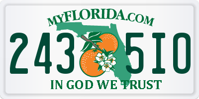 FL license plate 2435IO