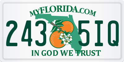 FL license plate 2435IQ