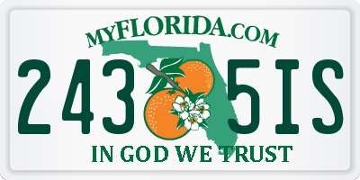 FL license plate 2435IS