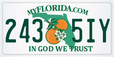FL license plate 2435IY