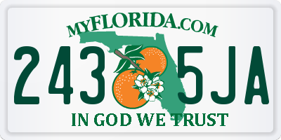FL license plate 2435JA