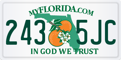 FL license plate 2435JC