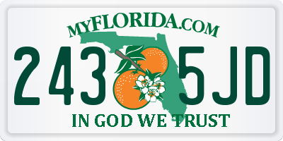 FL license plate 2435JD
