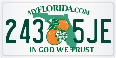 FL license plate 2435JE