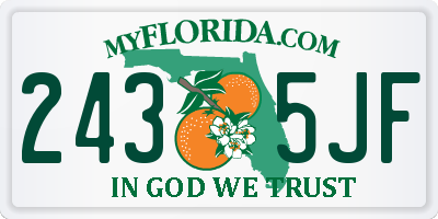 FL license plate 2435JF
