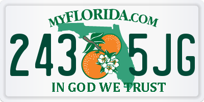 FL license plate 2435JG