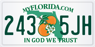 FL license plate 2435JH