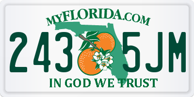 FL license plate 2435JM