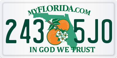 FL license plate 2435JO