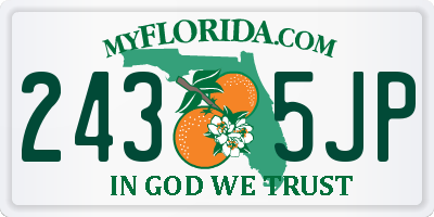 FL license plate 2435JP