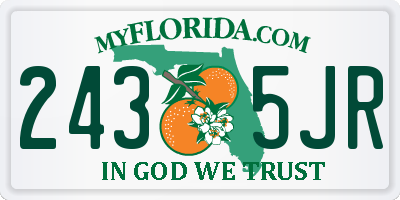 FL license plate 2435JR