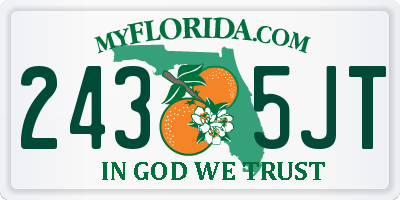 FL license plate 2435JT