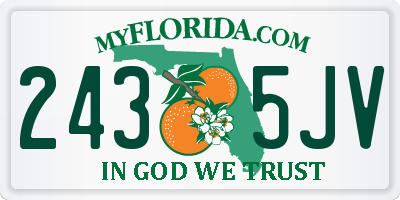 FL license plate 2435JV