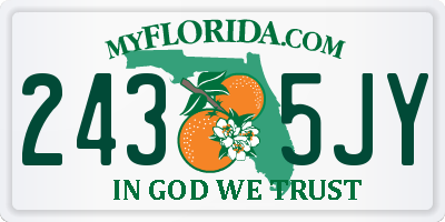 FL license plate 2435JY