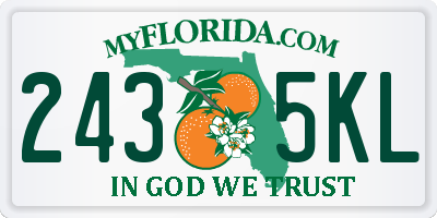 FL license plate 2435KL