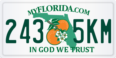 FL license plate 2435KM