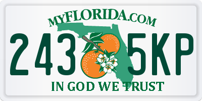 FL license plate 2435KP