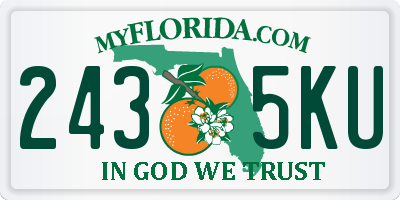 FL license plate 2435KU