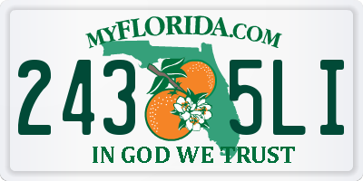 FL license plate 2435LI