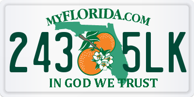 FL license plate 2435LK