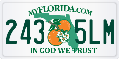 FL license plate 2435LM