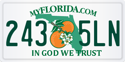 FL license plate 2435LN