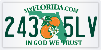 FL license plate 2435LV