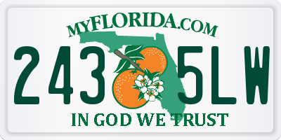 FL license plate 2435LW